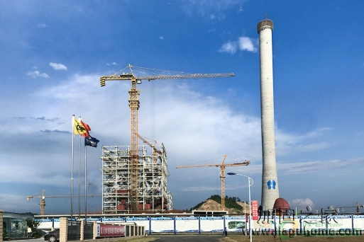 京能熱電煙囪高210米封頂，煙囪加固增高可減少污染